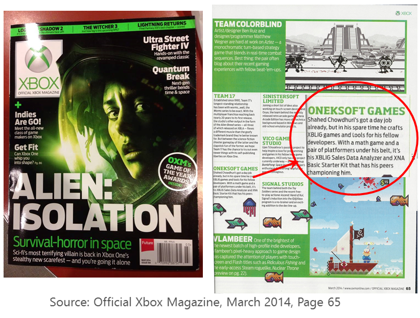 Source: Official Xbox Magazine, March 2014, Page 65